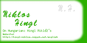 miklos hingl business card